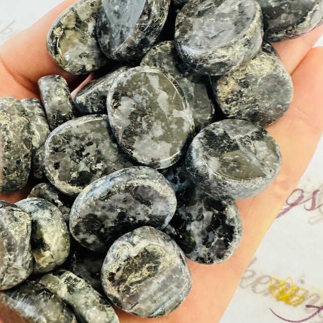 Indigo Gabbro (Mystic Merlinite) Flat Stone - Mini
