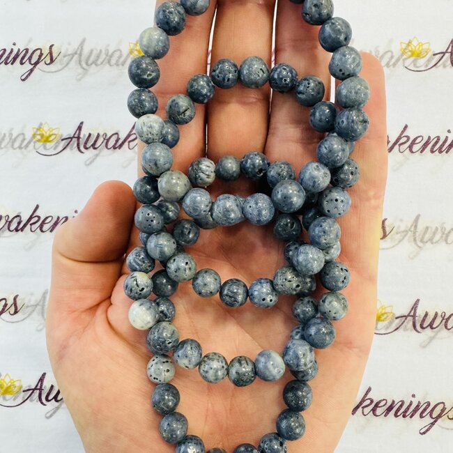 Blue Sponge Coral Bracelets - 8mm