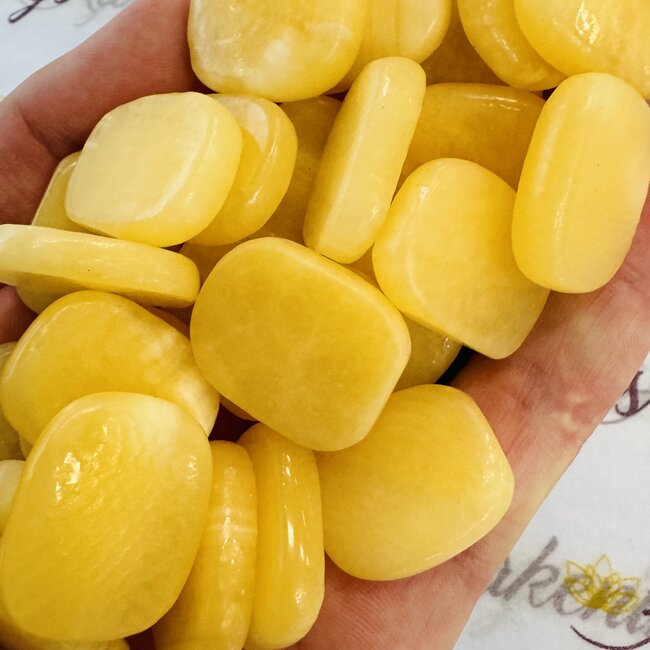 Orange Calcite Flat Stone- Mini