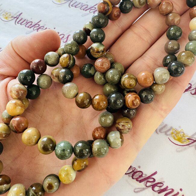 Desert (Polychrome) Jasper Bracelets - 8mm