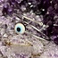 Evil Eye Bracelets - Simple Cuff - Single Eye Silver Plated