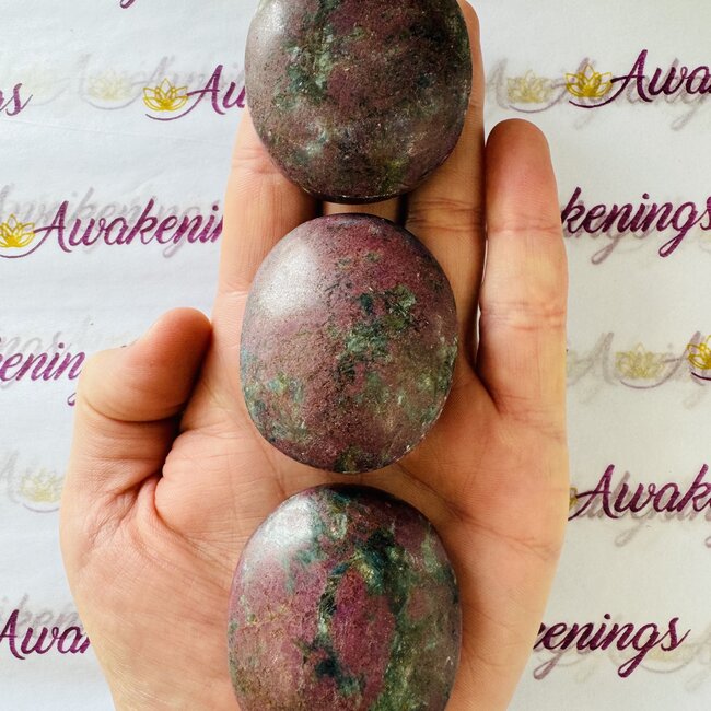 Ruby in Kyanite Palm Pillow Pocket Stone (1.5"-2") Large