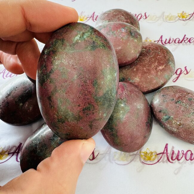 Ruby in Kyanite Palm Pillow Pocket Stone (1.5"-2") Large