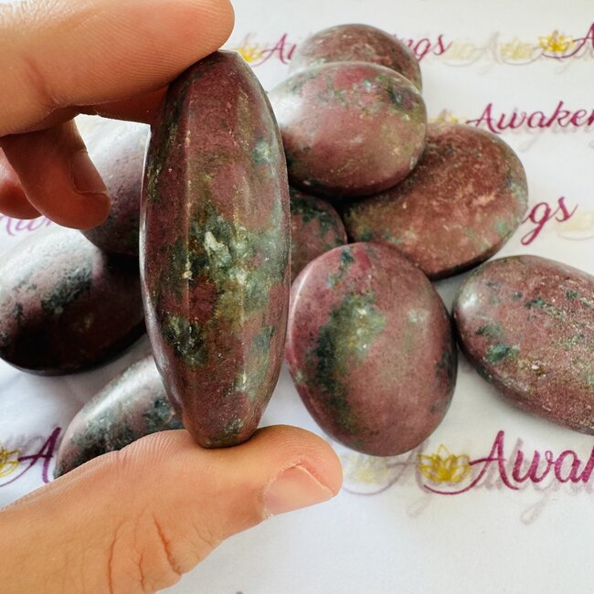 Ruby in Kyanite Palm Pillow Pocket Stone (1.5"-2") Large
