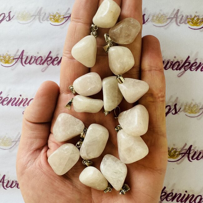 Lavender Purple Quartz Pendant - Tumbled