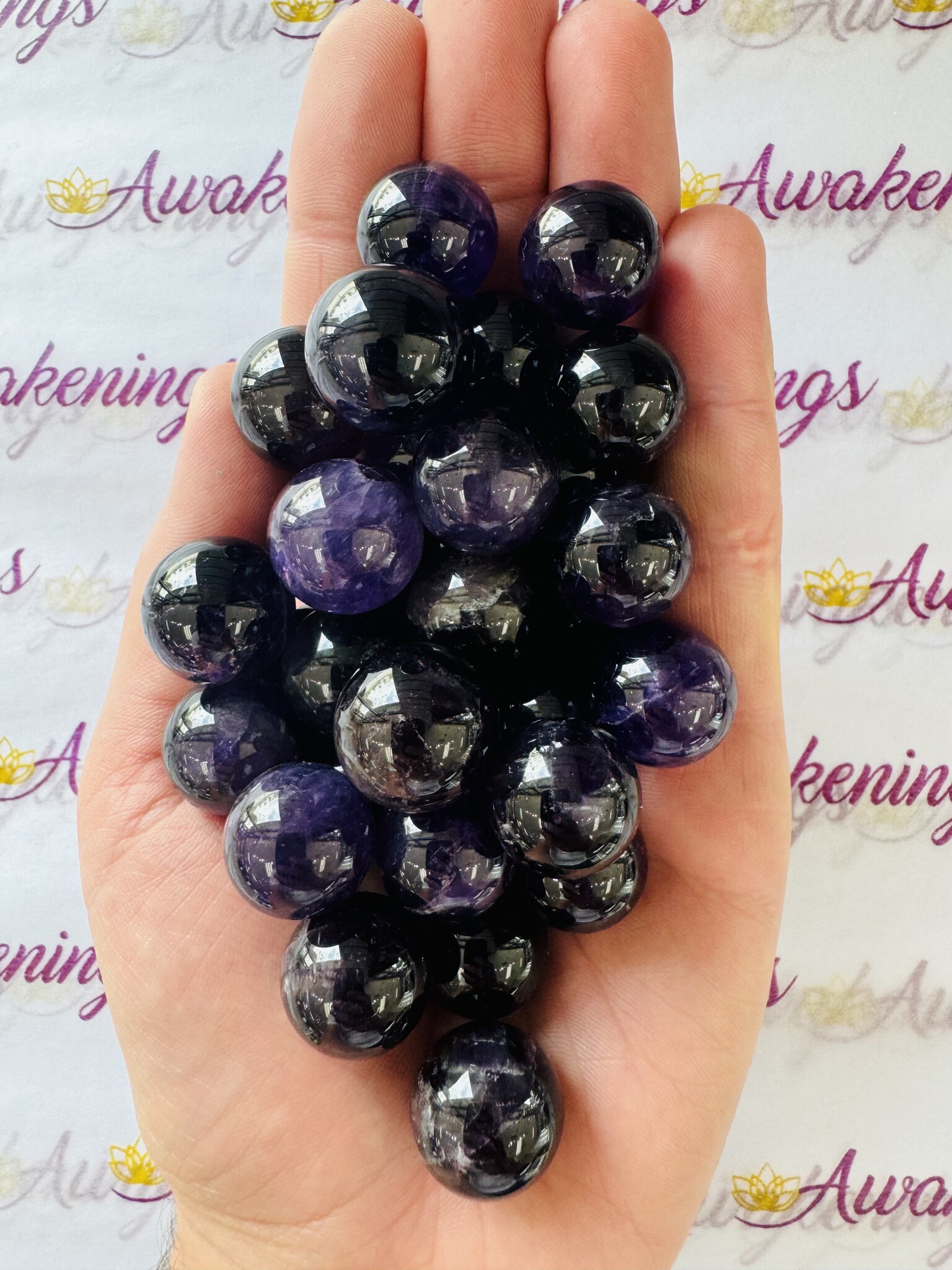 Dark Amethyst Sphere Orb - 15mm-20mm - Awakenings