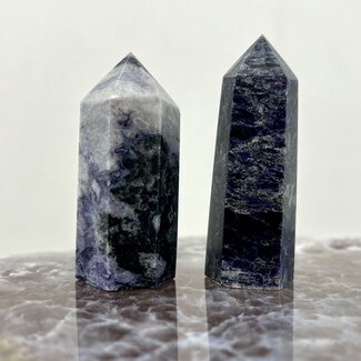 Charoite (in Matrix) Towers Point Generator - Small (1-3")