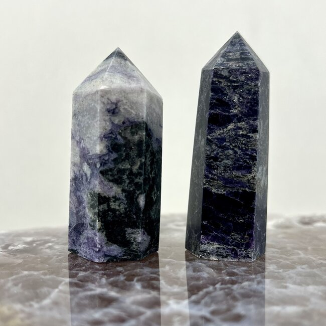 Charoite (in Matrix) Towers Point Generator - Small (1-3")