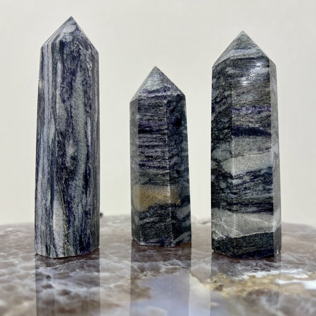 Charoite (in Matrix) Towers Point Generator - Medium (2-4")