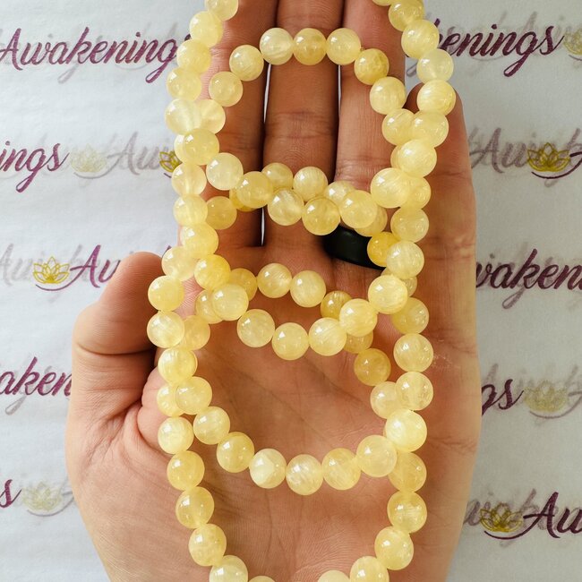 Golden Selenite (Satin Spar Gypsum) Bracelets - 8mm