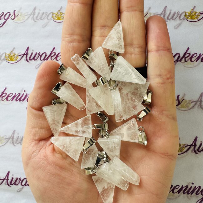 Clear (Crystal) Quartz (Triangle) Pendants
