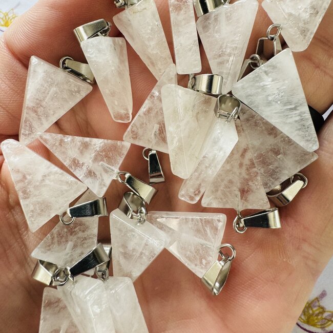 Clear (Crystal) Quartz (Triangle) Pendants