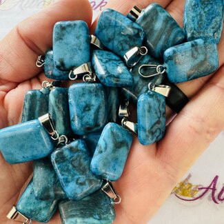 Blue Apatite Pendants - Rectangle
