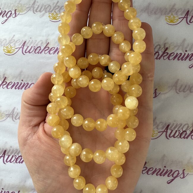 Honey Calcite Bracelets - 8mm Yellow