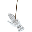 Incense Stick Burner Holder - White Hand with Eye and Symbols with Felt Backing - 7"