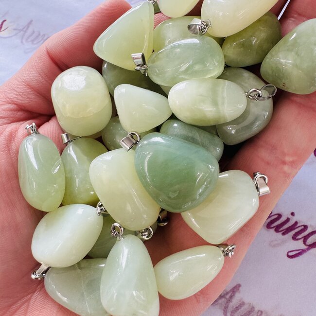 Green Jade Pendant - Tumbled