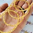 Gold (Golden Rutile Angel Venus Hair) Rutilated Quartz Bracelets - 3 - 5mm