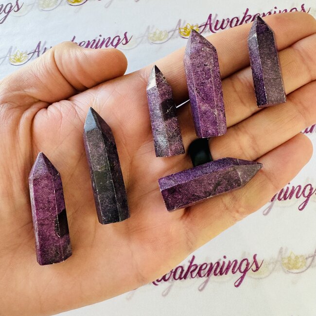 Atlantisite (Stichtite in Serpentine Tasmanite) Points Towers Generators - Small (1-2")