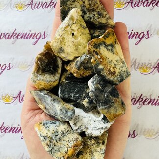Dendritic Blue Opal Slice - Small Slab Flat