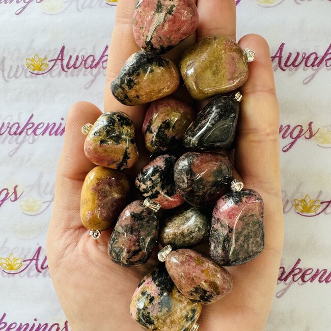 Rhodonite Pendants - Tumbled