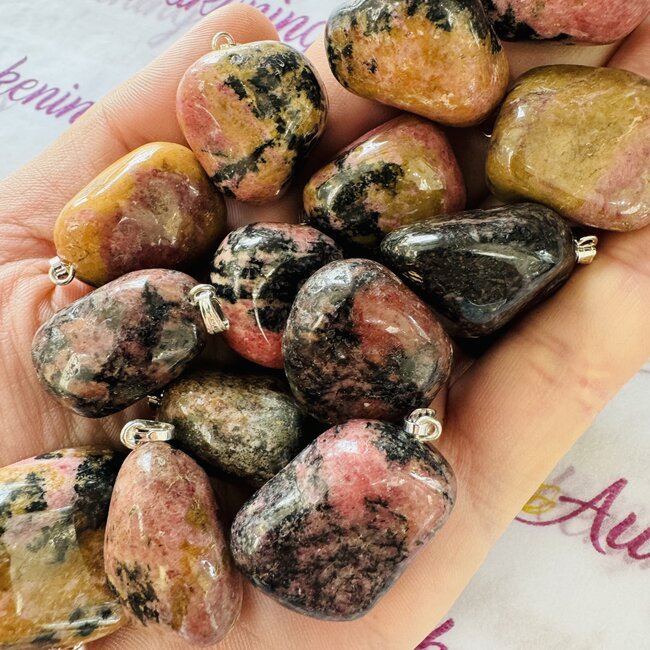 Rhodonite Pendants - Tumbled