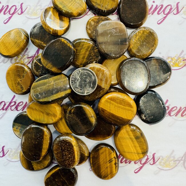 Gold Tigers Eye - Flat Stone