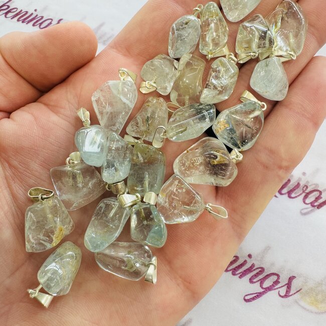 Blue Topaz Pendant - Tumbled