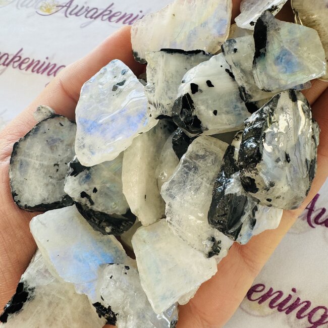Rainbow Moonstone (AAA Grade) Slabs Slices Flats