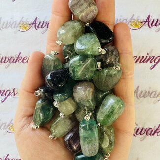 Rainbow Fluorite Pendants - Tumbled .75-1"