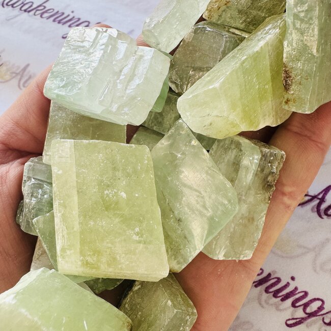 Green Calcite (Small)- Rough Raw Natural (1-1.5")