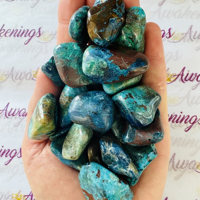 Fancy Chrysocolla - Tumbled (AA Grade)