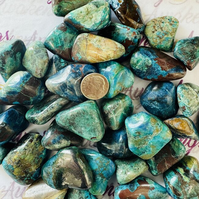 Fancy Chrysocolla - Tumbled (AA Grade)