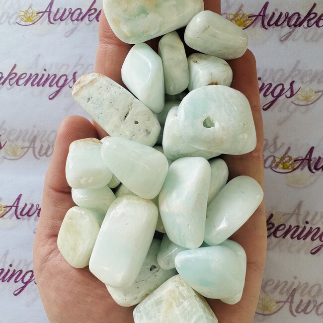 Caribbean Blue Calcite - Tumbled