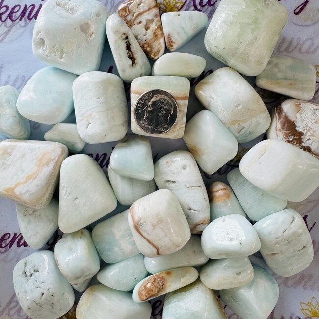 Caribbean Blue Calcite - Tumbled