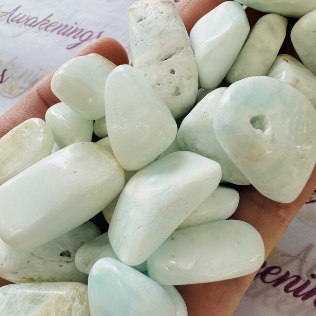 Caribbean Blue Calcite - Tumbled