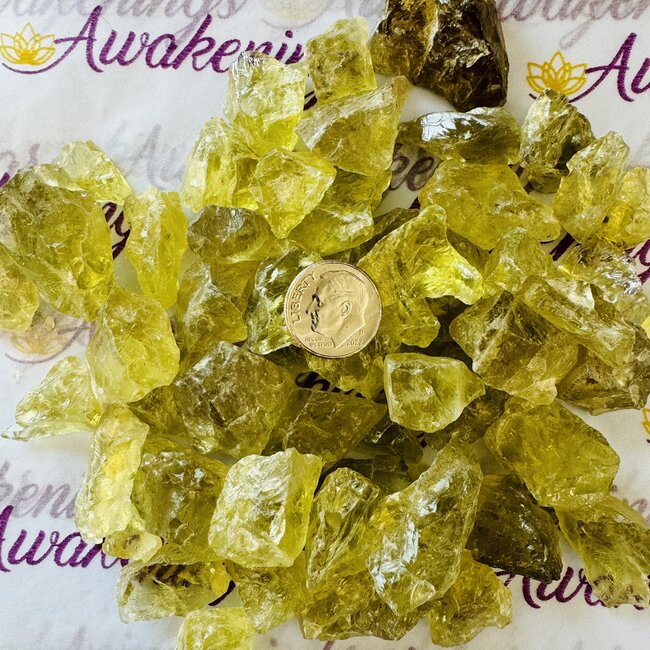Green & Gold Citrine - Rough Raw Natural