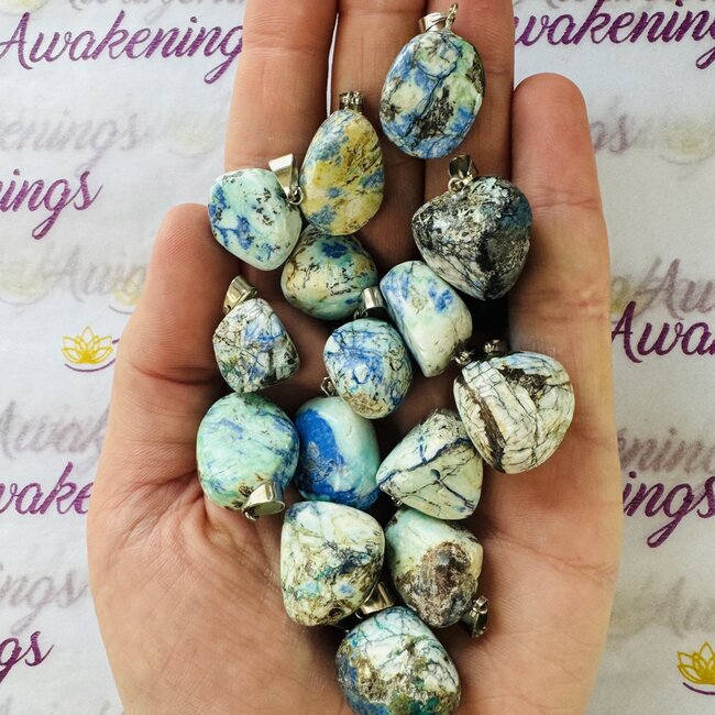 Azurite Malachite Pendants - Tumbled