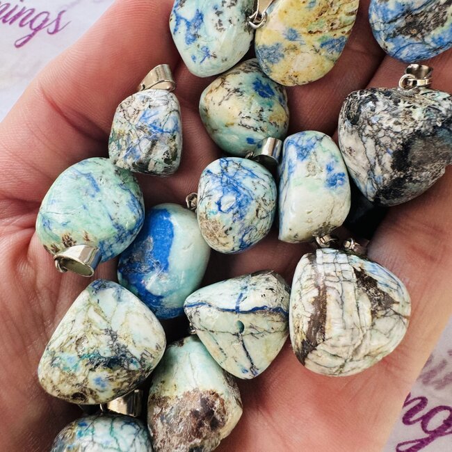 Azurite Malachite Pendants - Tumbled