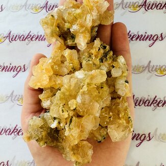 Gold Apophyllite Clusters - Rough Raw Natural Medium