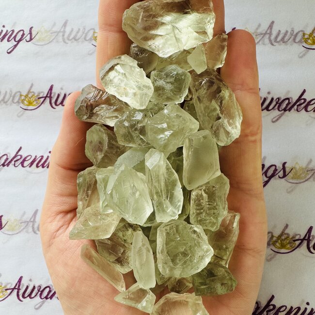 Prasiolite (Clear Green Amethyst) - Rough Raw Natural