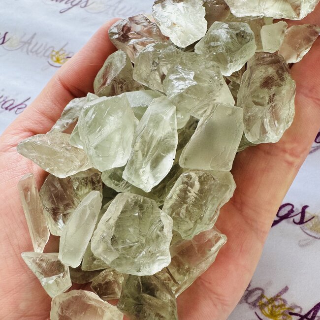 Prasiolite (Clear Green Amethyst) - Rough Raw Natural
