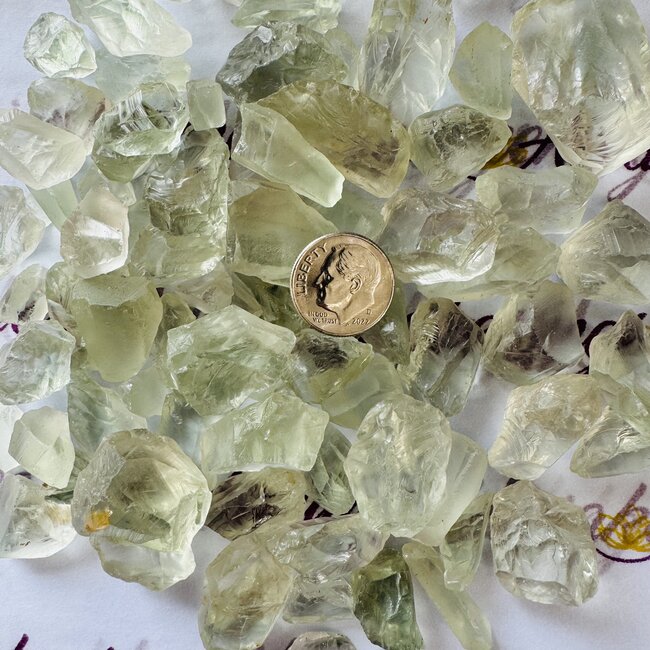Prasiolite (Clear Green Amethyst) - Rough Raw Natural