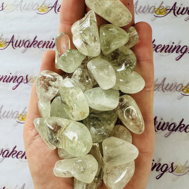 Light Prasiolite (Green Amethyst) - Tumbled