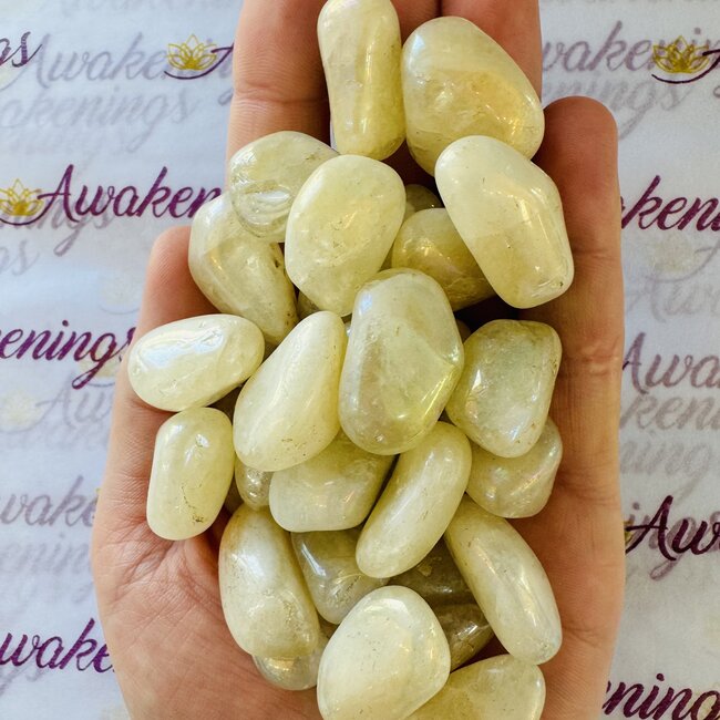 Pearled Aura Clear (Crystal) Quartz - Tumbled