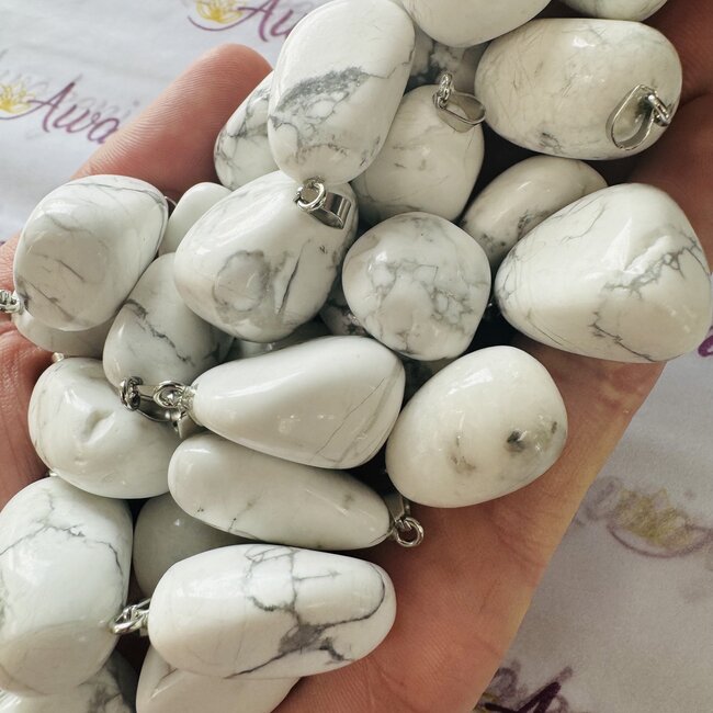 Howlite (Magnesite) Pendants - Tumbled