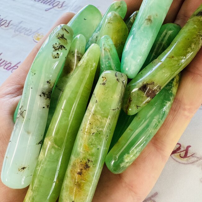 Chrysoprase (AAA Grade) Sticks - Tumbled