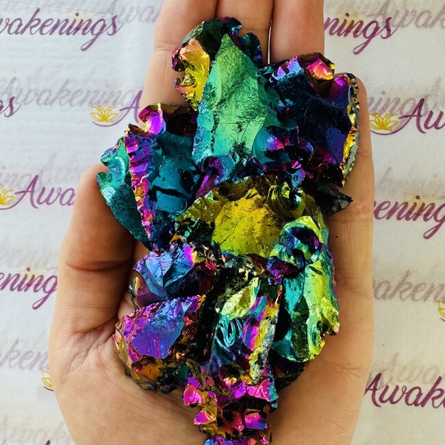 Arrowheads - Small Titanium Aura Rainbow 1"
