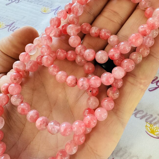 Cherry Blossom Rhodonite Bracelets - 7mm Sakura