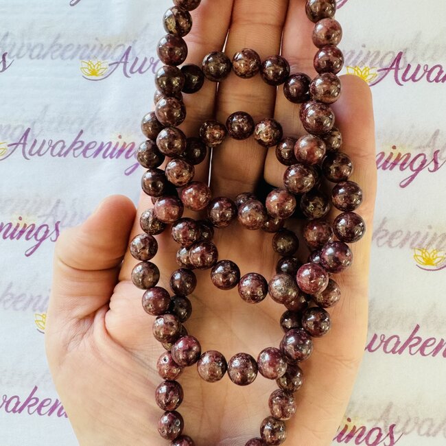 Red Eudialyte Bracelets - 8mm