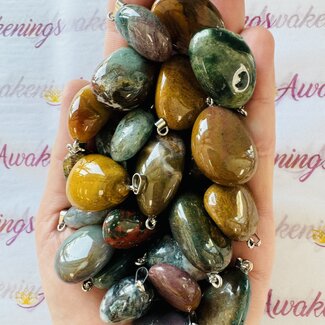 Ocean (Sea Sediment) Jasper Pendants - Tumbled
